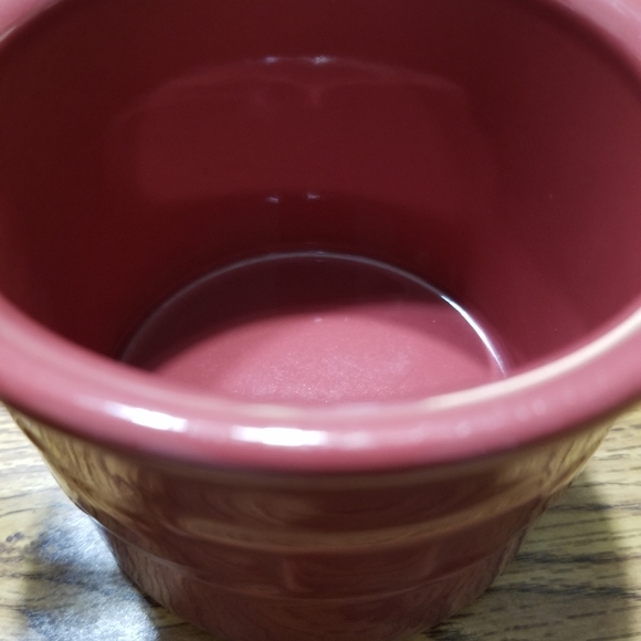 Longaberger Pottery Woven Traditions Mini Salt Crock Paprika - Picture 4 of 6